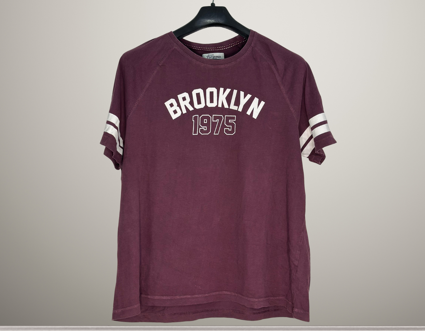 Brooklyn 1975 Varsity T-Shirt | Retro Sports Style Tee | Maroon College Graphic Shirt | Large Size