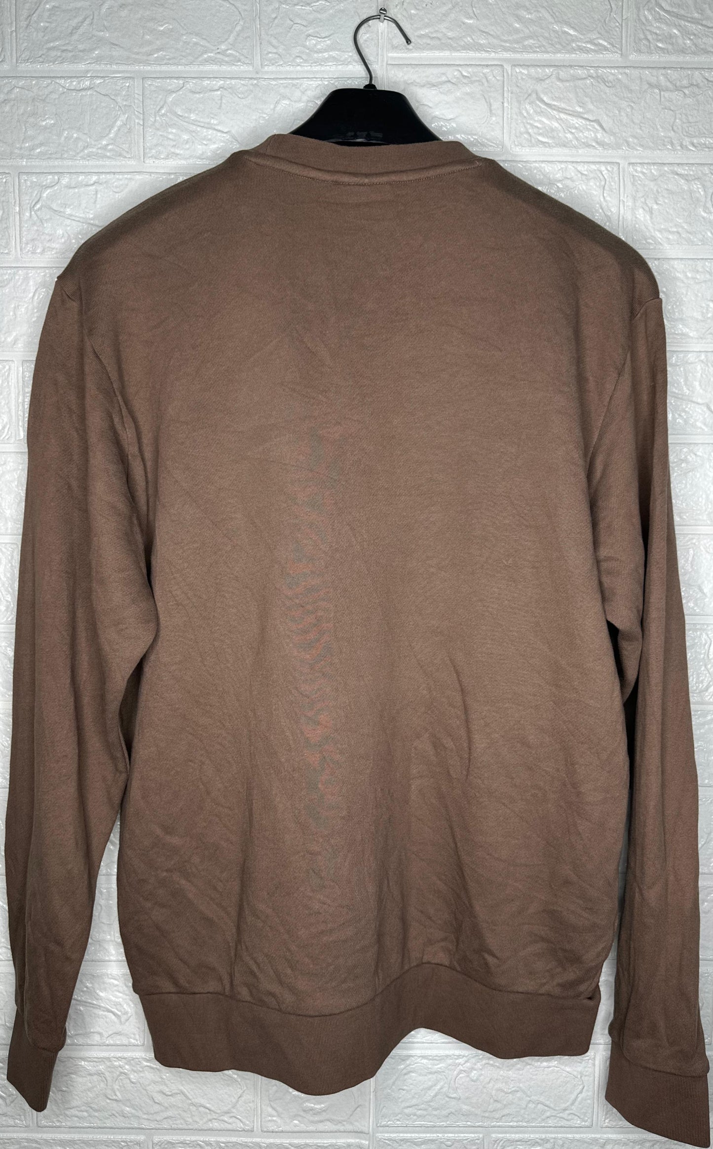 Adidas Originals Brown Sweatshirt Men’s Size Large Trefoil Logo Crewneck Pullover