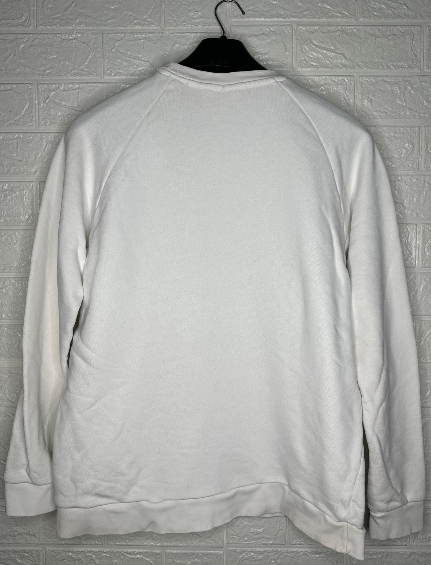 Adidas Originals White Sweatshirt Men’s Size Large Trefoil Logo Crewneck Pullover