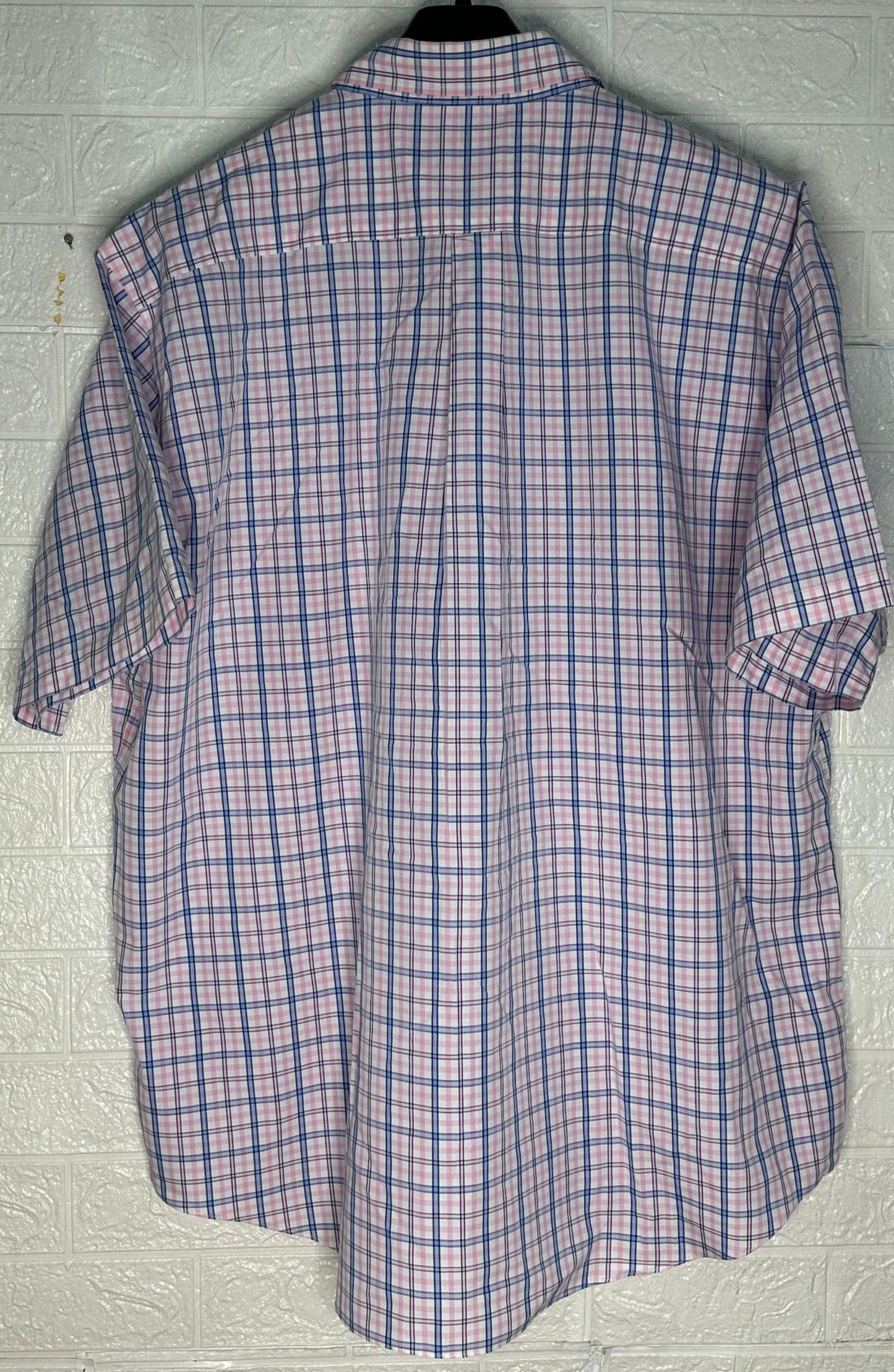 Brooks Brothers XL Dress Shirt | Pink & Blue Plaid | 100% Cotton Classic Fit | Original Polo Shirt | Made in Malaysia | Pre-Owned