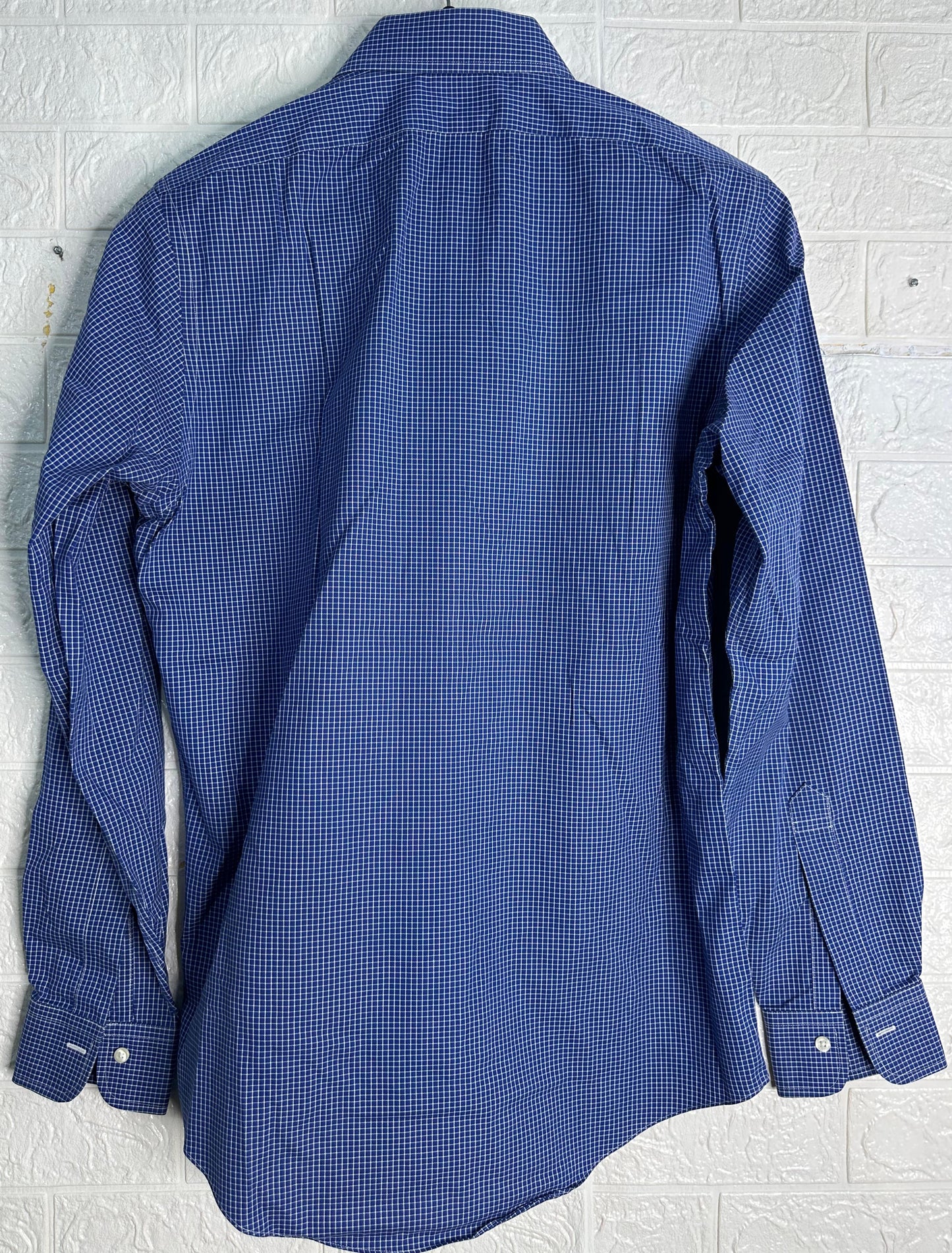 Brooks Brothers Milano Fit Dress Shirt | Blue Check Pattern | Size 15-34