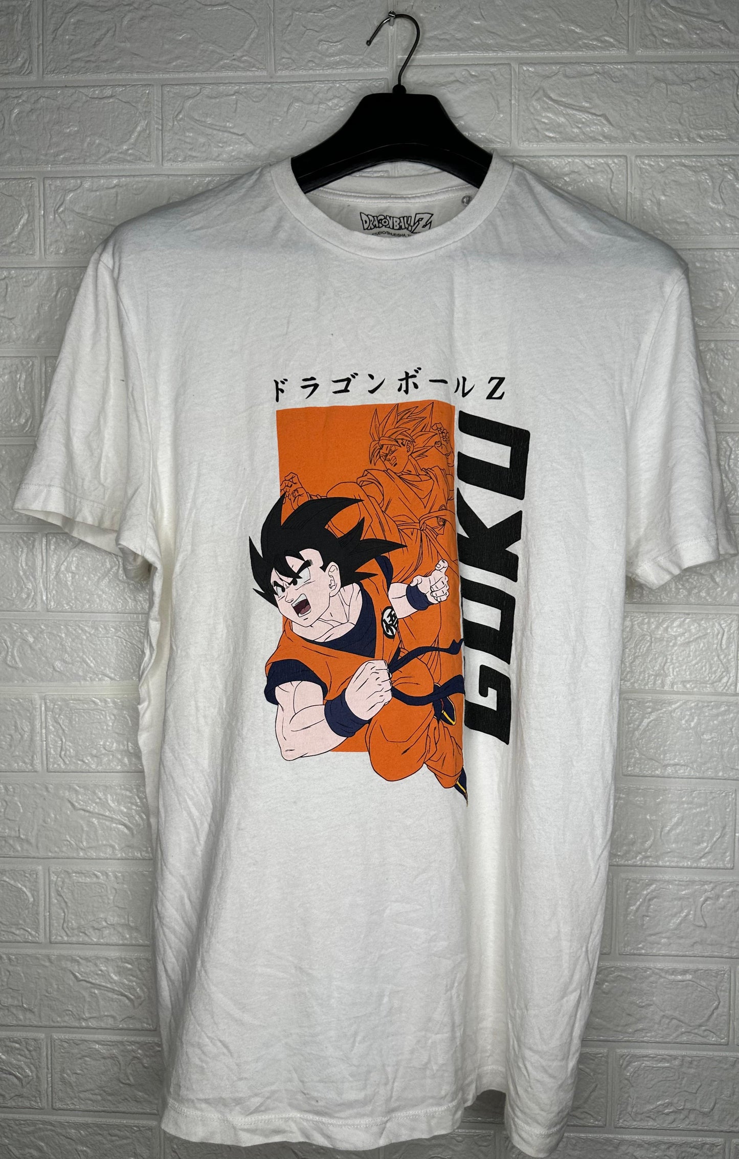Dragon Ball Z "Goku" Graphic T-Shirt XL - White Anime Manga Tee