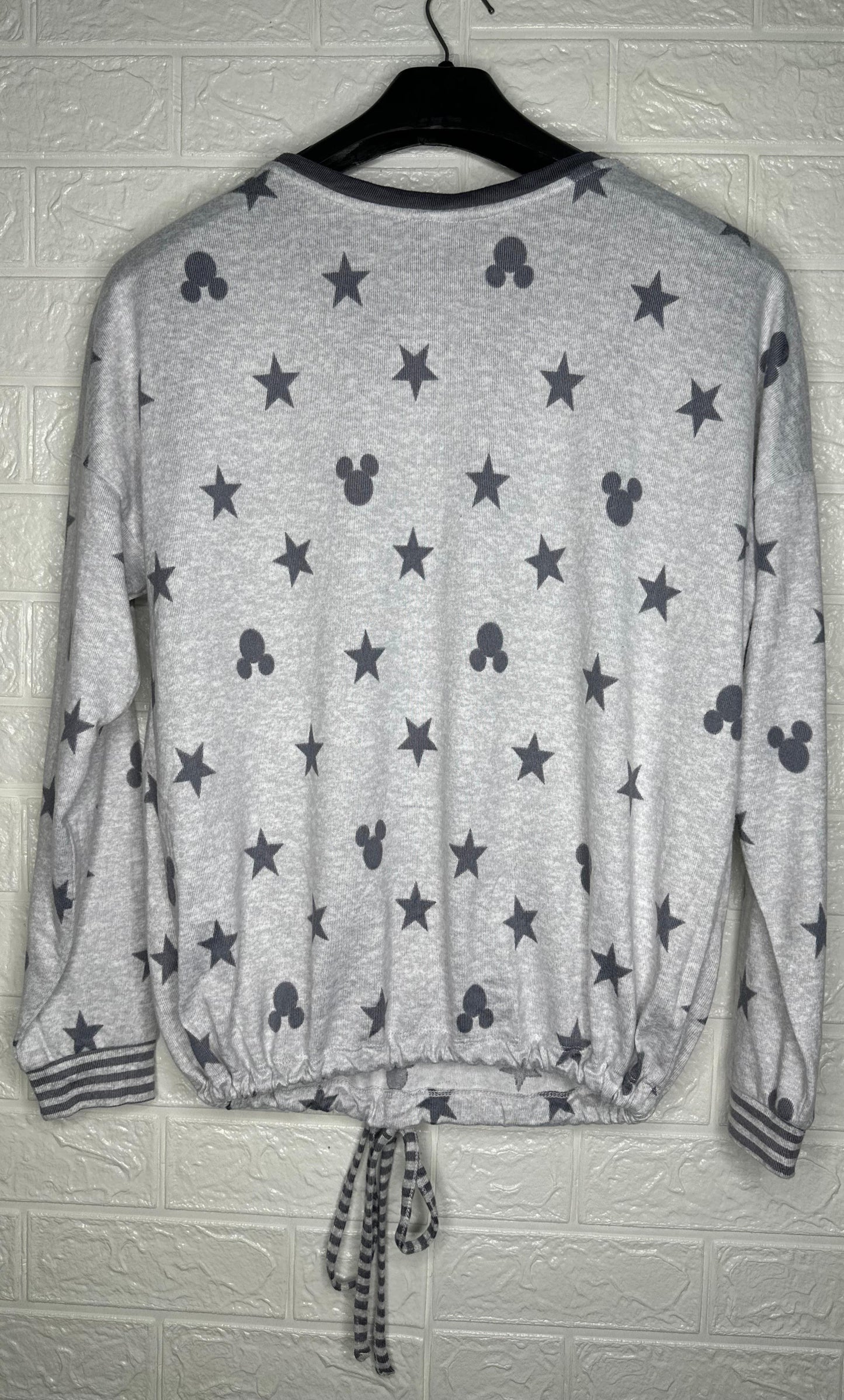 Disney "Good Mood" Mickey Mouse Graphic Sweatshirt - Grey Pullover