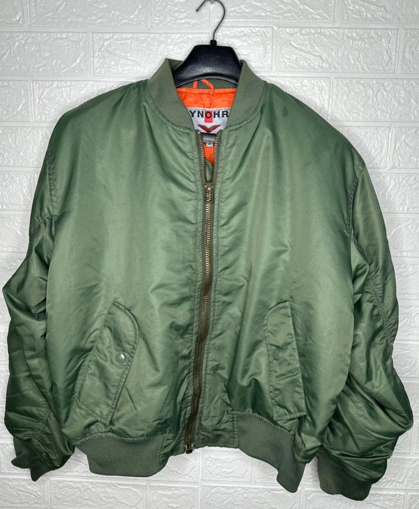 Synchro Basic Airwear Men’s Jacket – Green Quilted Bomber
