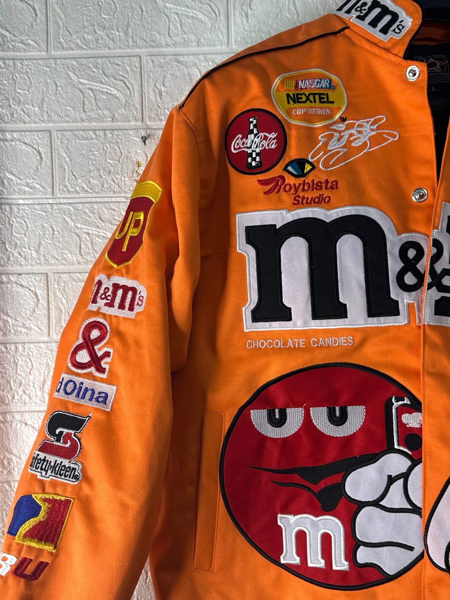 Vintage-Inspired M&M’s Racing Jacket | Reworked NASCAR Bomber