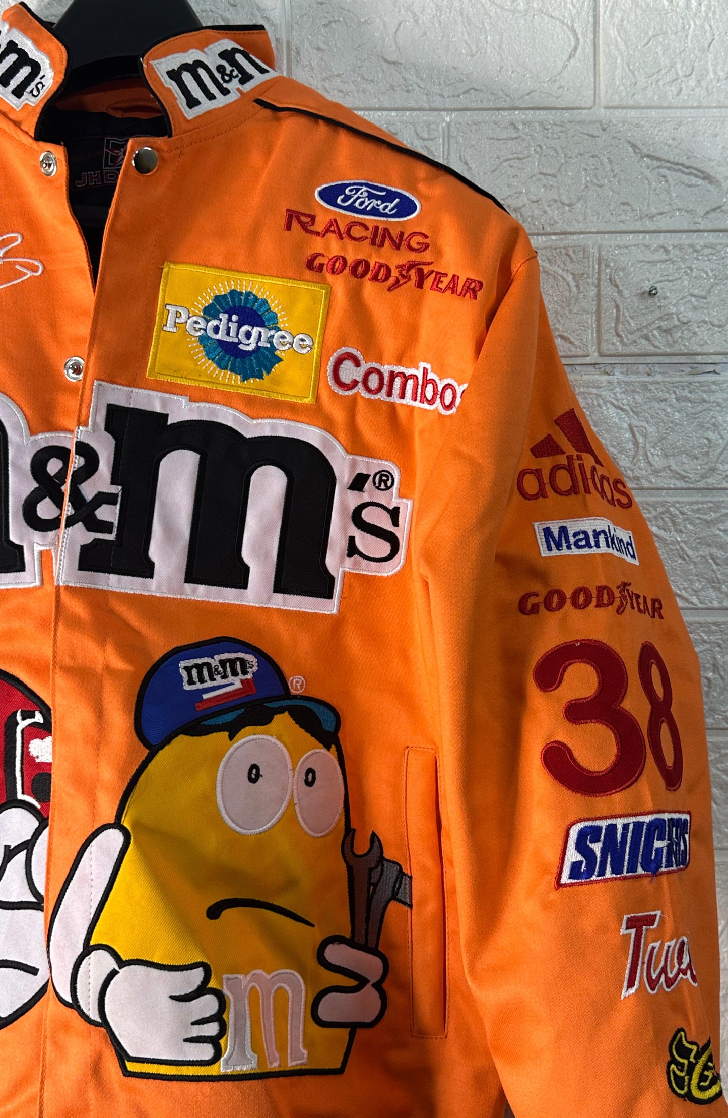 Vintage-Inspired M&M’s Racing Jacket | Reworked NASCAR Bomber