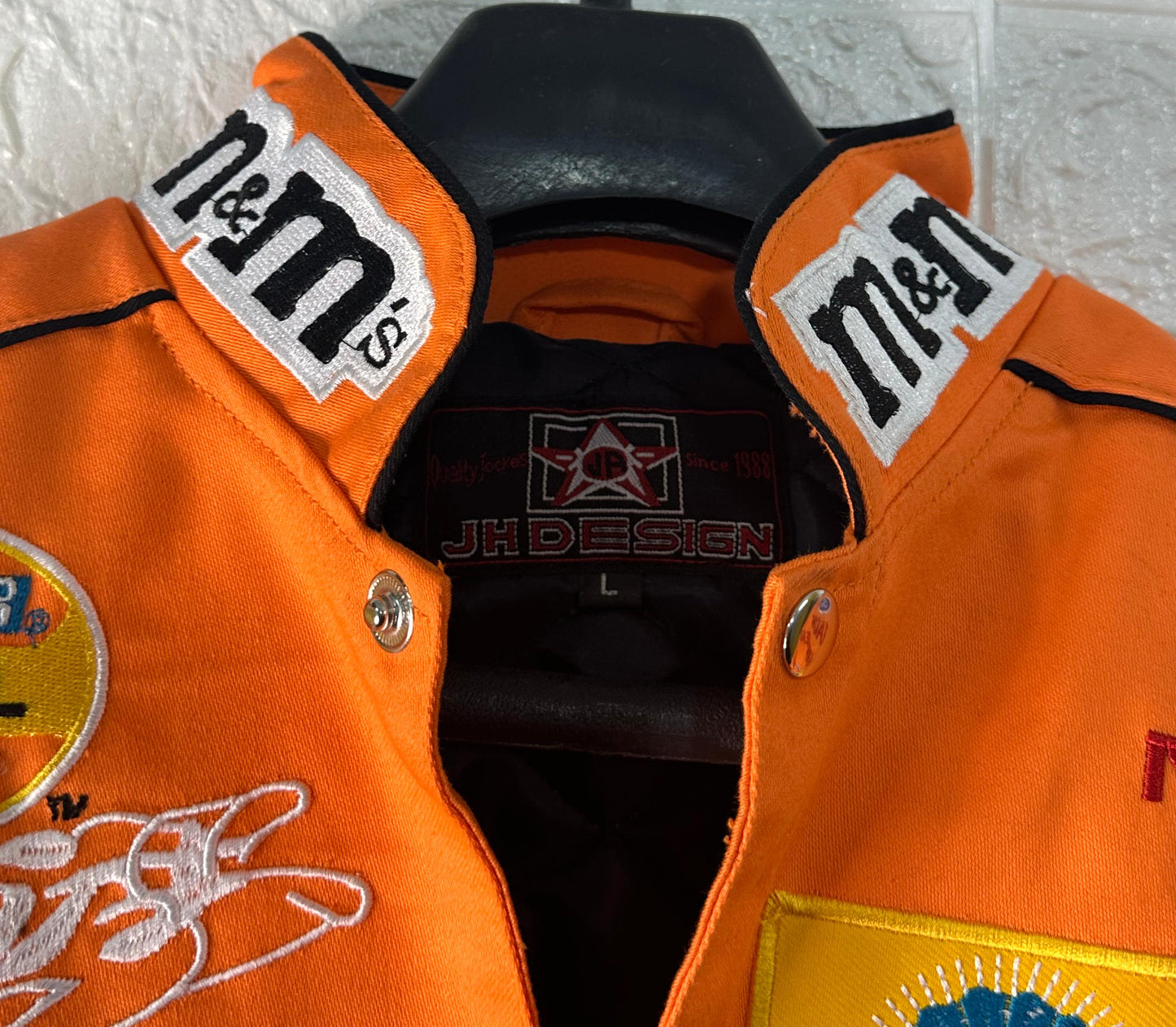 Vintage-Inspired M&M’s Racing Jacket | Reworked NASCAR Bomber