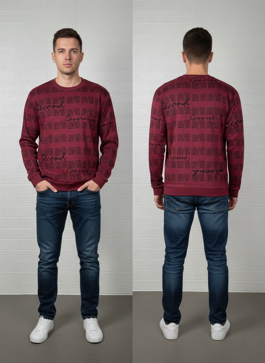 Second Generation Maroon Graphic Sweatshirt – Size XL