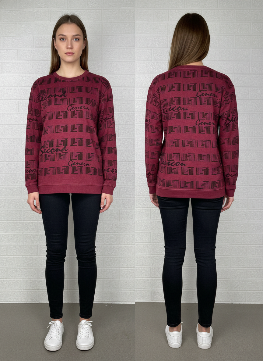 Second Generation Maroon Graphic Sweatshirt – Size XL