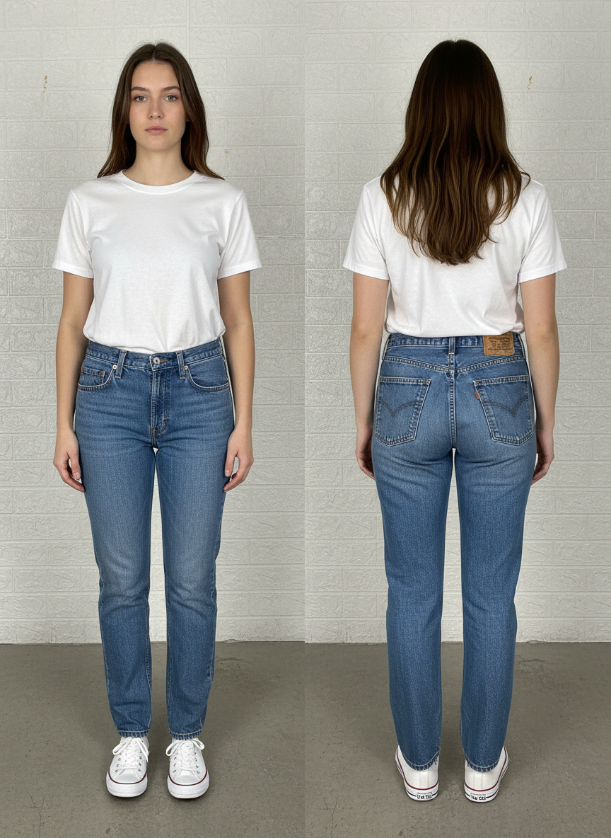 Vintage Levi’s 615-02 Straight Fit Jeans | W30 L32 Men’s Denim | Light Blue Wash | Authentic Levi Strauss