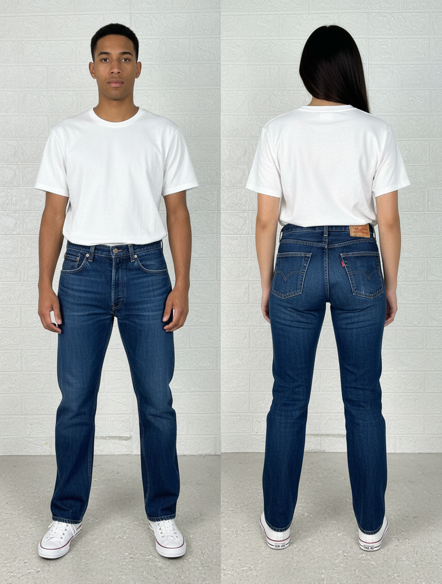 Vintage Levi’s 751 Straight Fit Jeans | W32 L32 Men’s Denim | Dark Blue Wash | Authentic Levi Strauss Classic Pants
