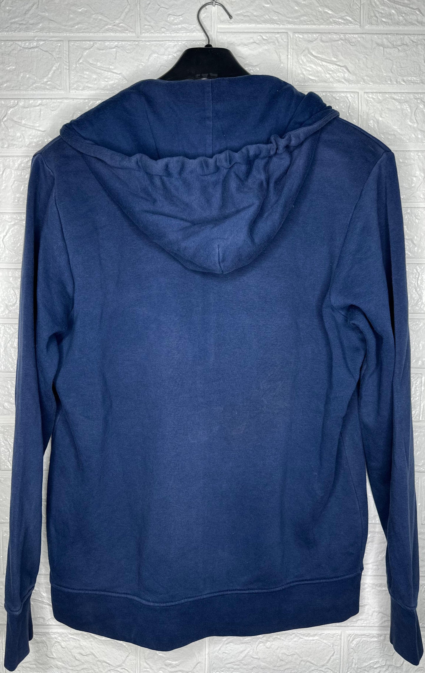 Adidas Originals Zip-Up Hoodie – Navy Blue – Size M – Graphic Pocket Design