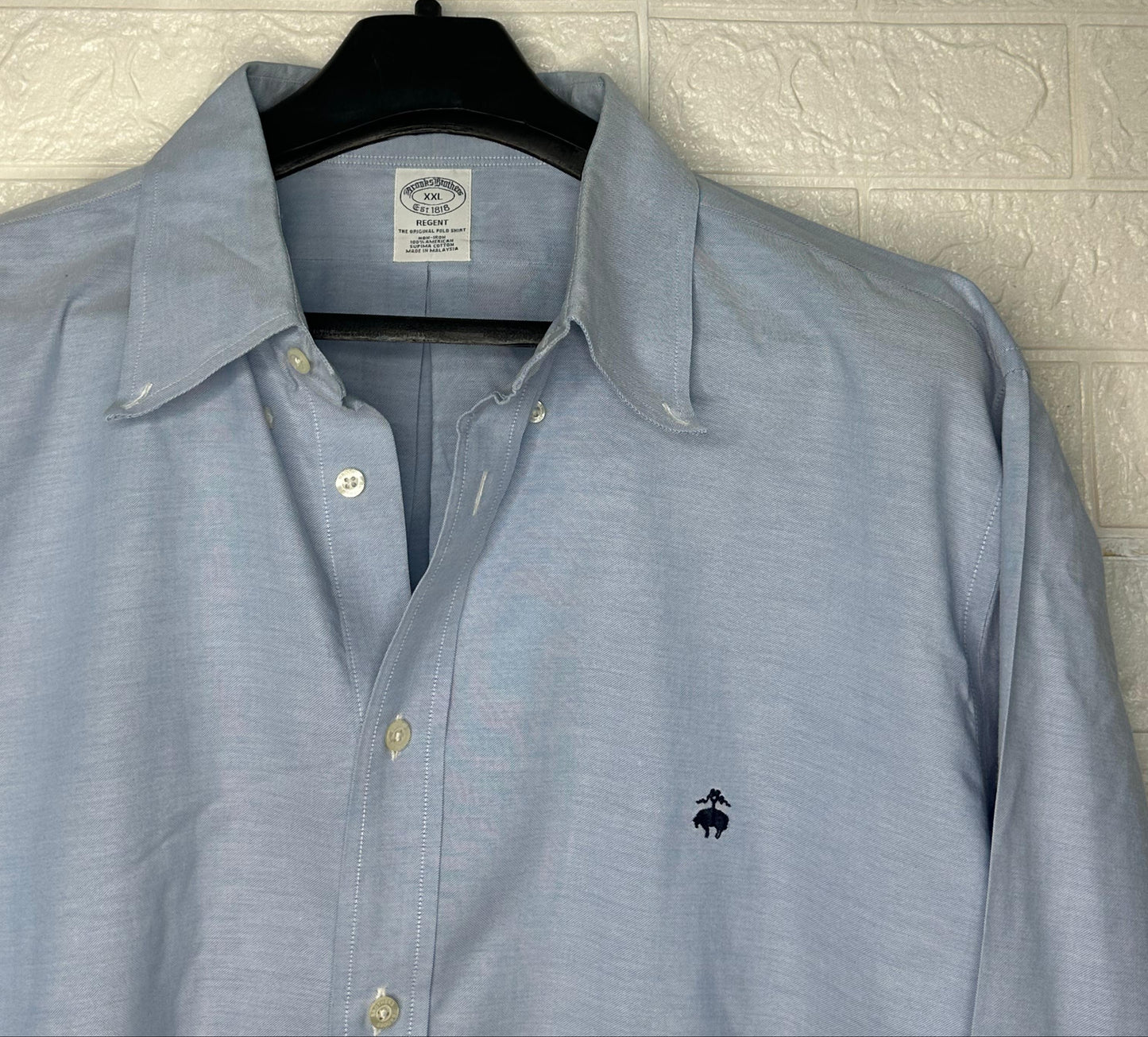 Brooks Brothers Regent Oxford Shirt | Light Blue Button-Down | Size XXL