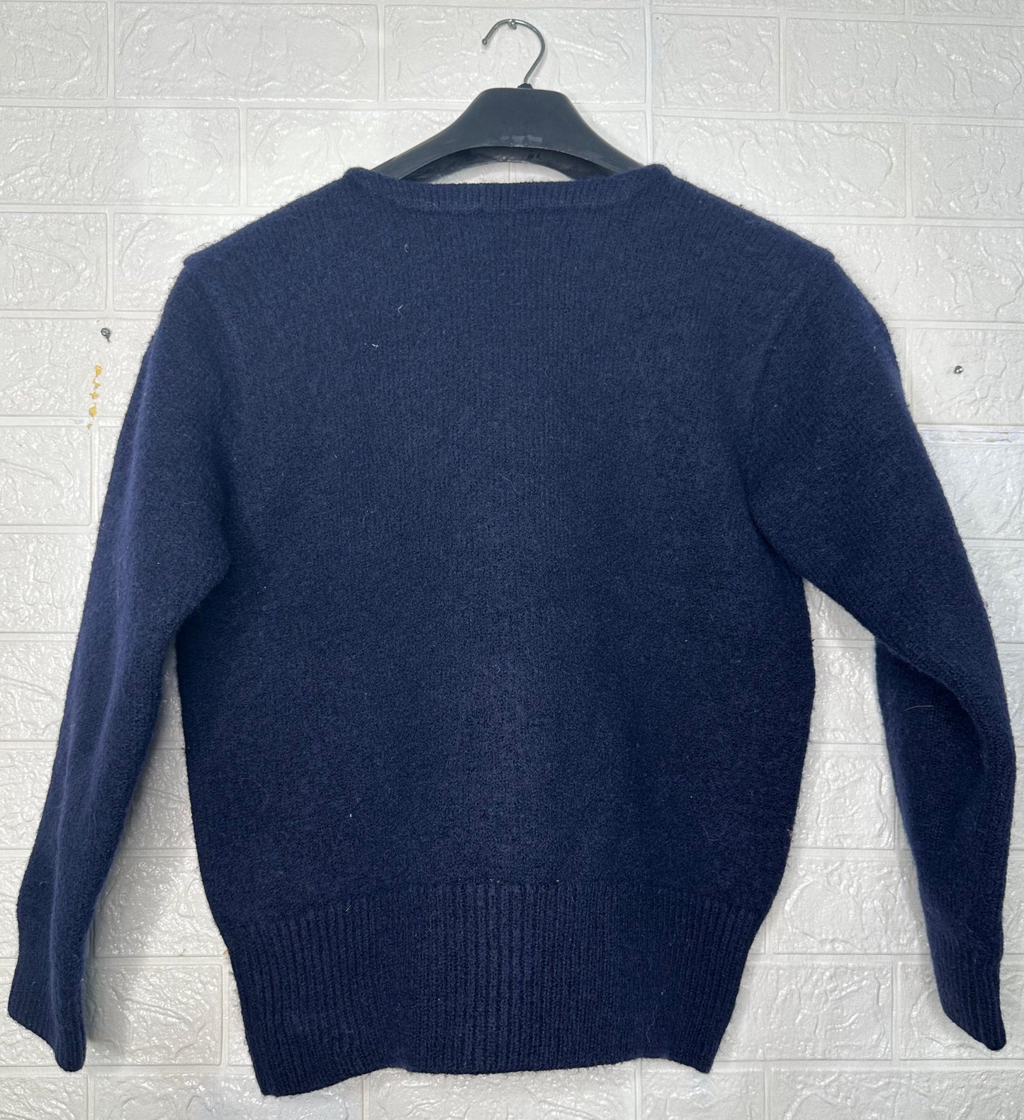 Polo Ralph Lauren Women’s Wool Sweater – Navy Blue, Size XL, Embroidered Logo