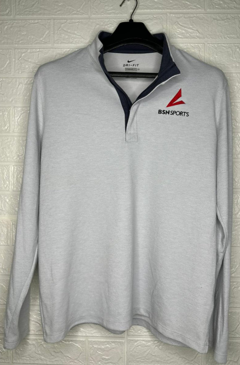 Nike Dri-FIT BSN Sports Performance Track-Shirt - Grey - Size Large