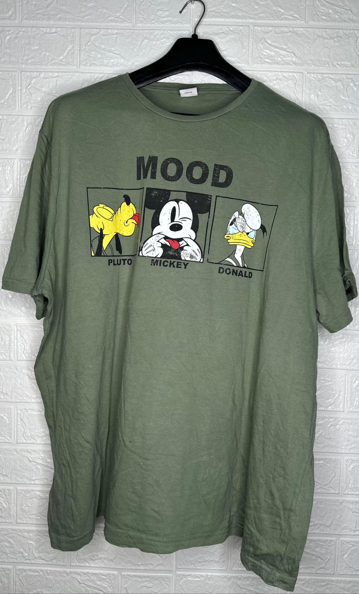 Disney "Mood" Graphic T-Shirt - Mickey Mouse & Friends Pluto Donald Duck Shirt Size 4XL
