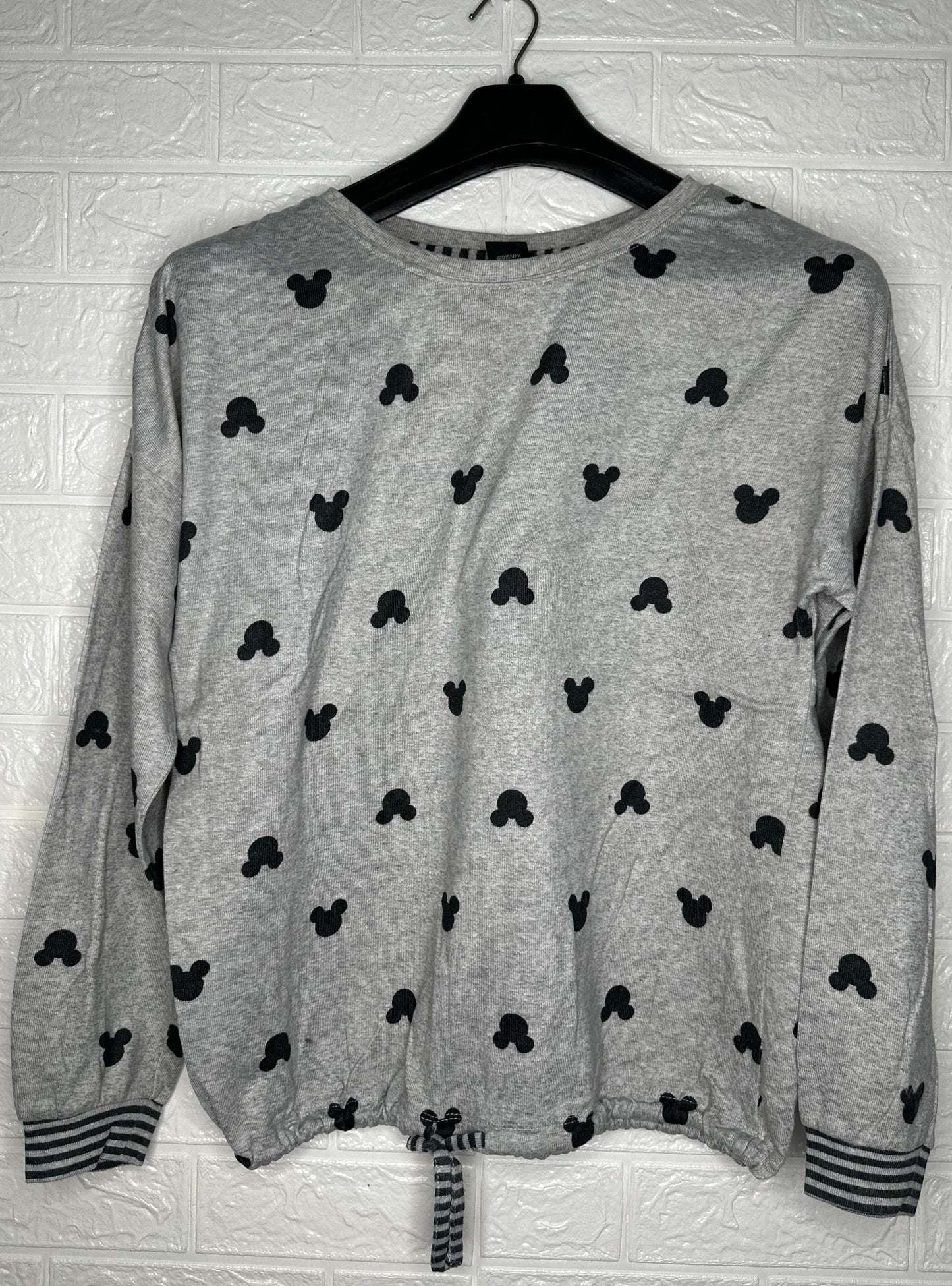 Disney "Good Mood" Mickey Mouse Graphic Sweatshirt - Grey Pullover