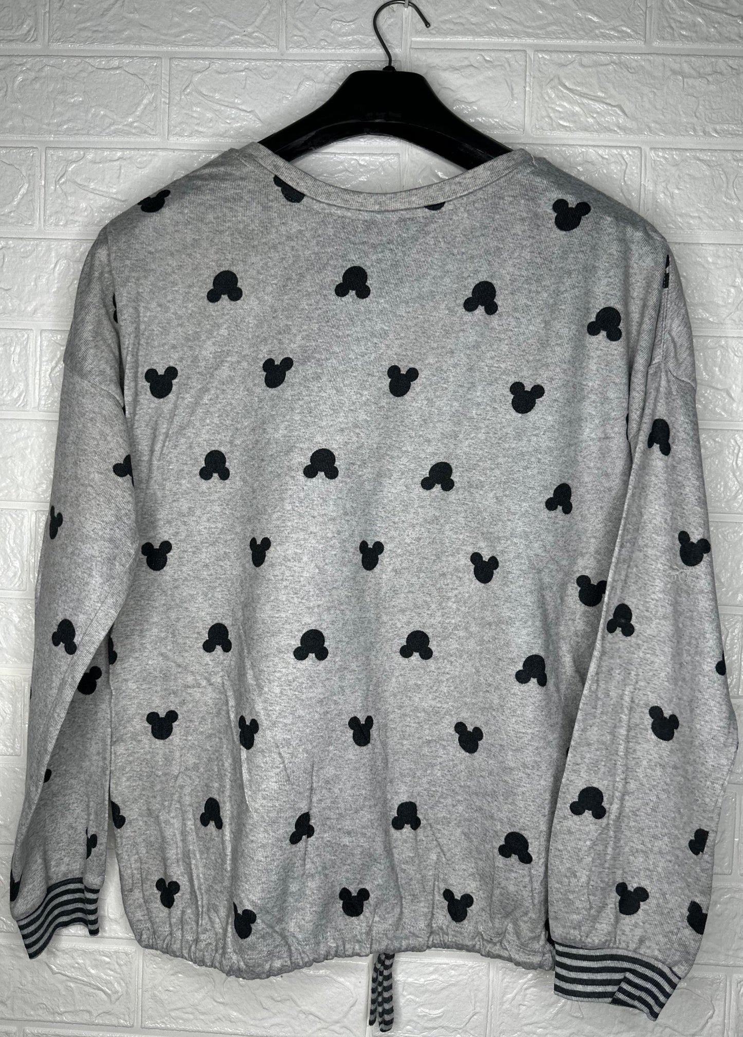 Disney "Good Mood" Mickey Mouse Graphic Sweatshirt - Grey Pullover