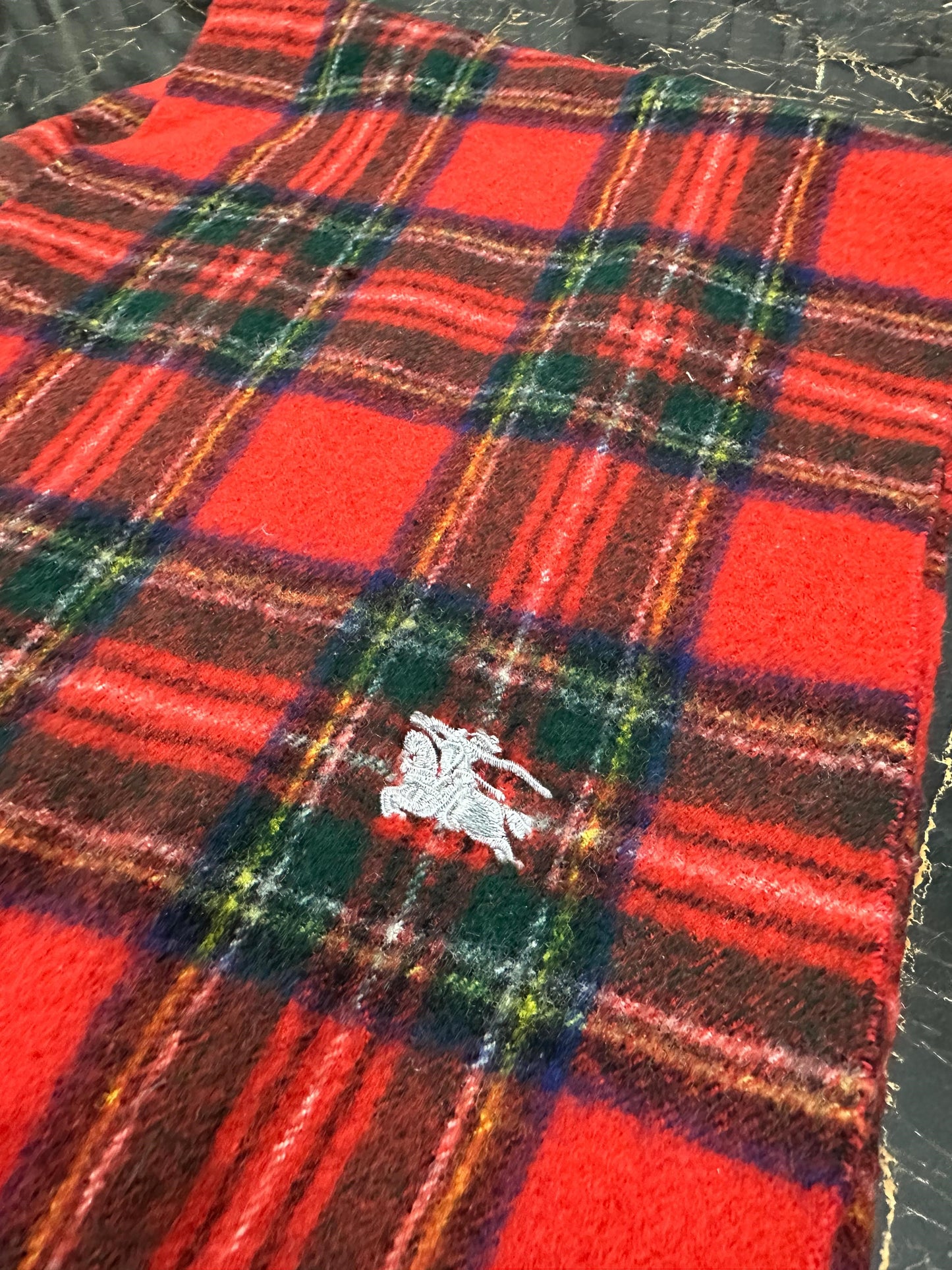 Burberrys Red Check Scarf