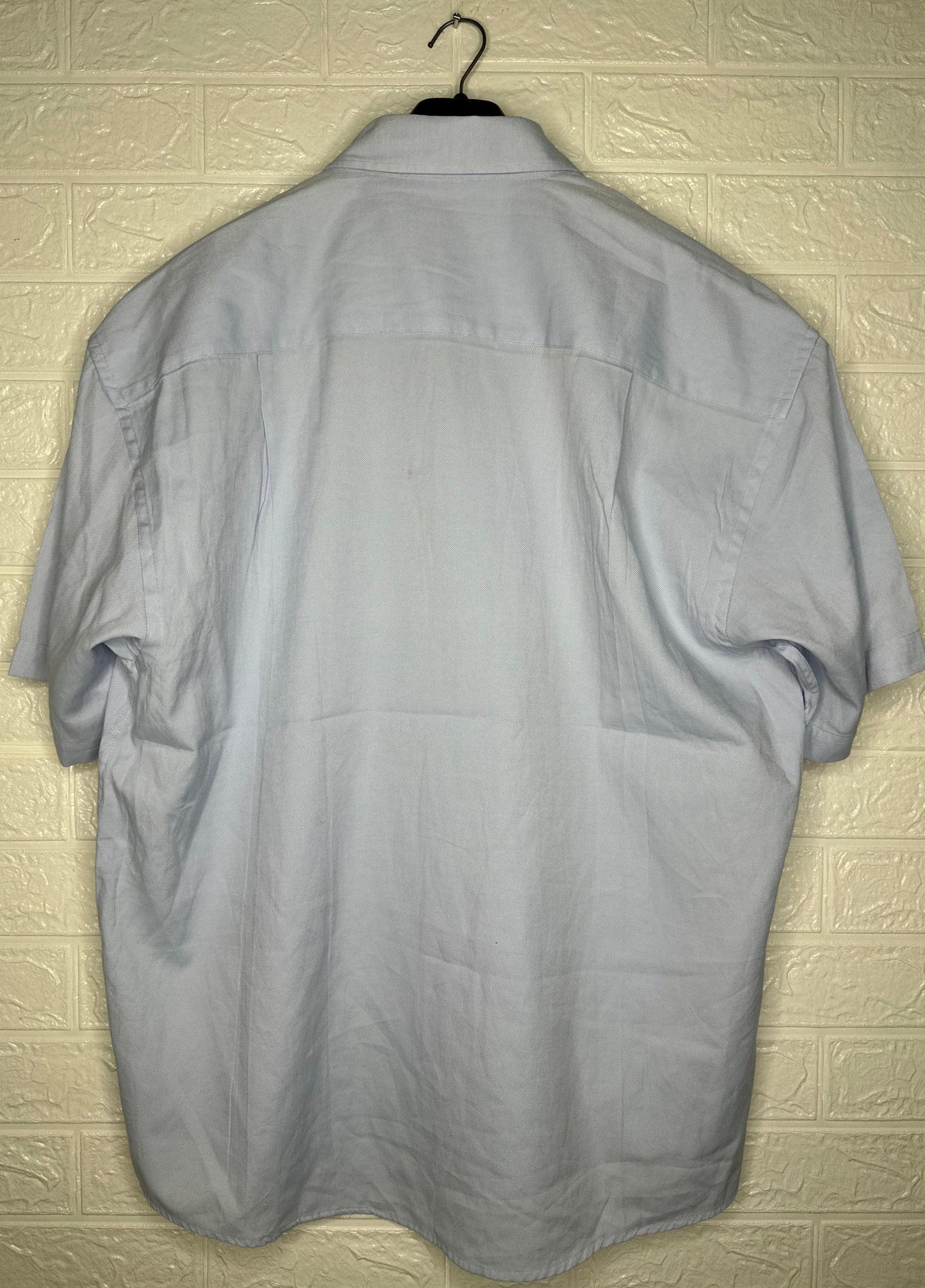 Tommy Hilfiger Men’s Half Sleeve Shirt – Light Blue, 3XL, Cotton Casual Wear