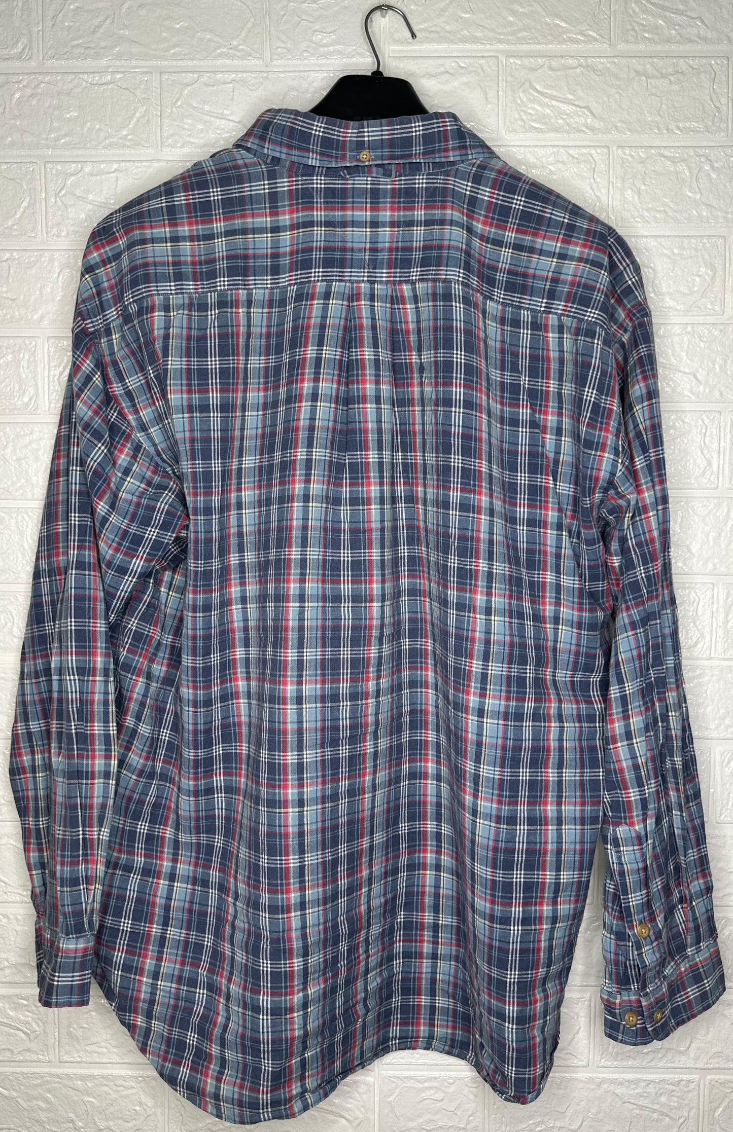 Preloved Tommy Hilfiger Men’s Checkered Shirt – Custom Fit, Size Extra Large