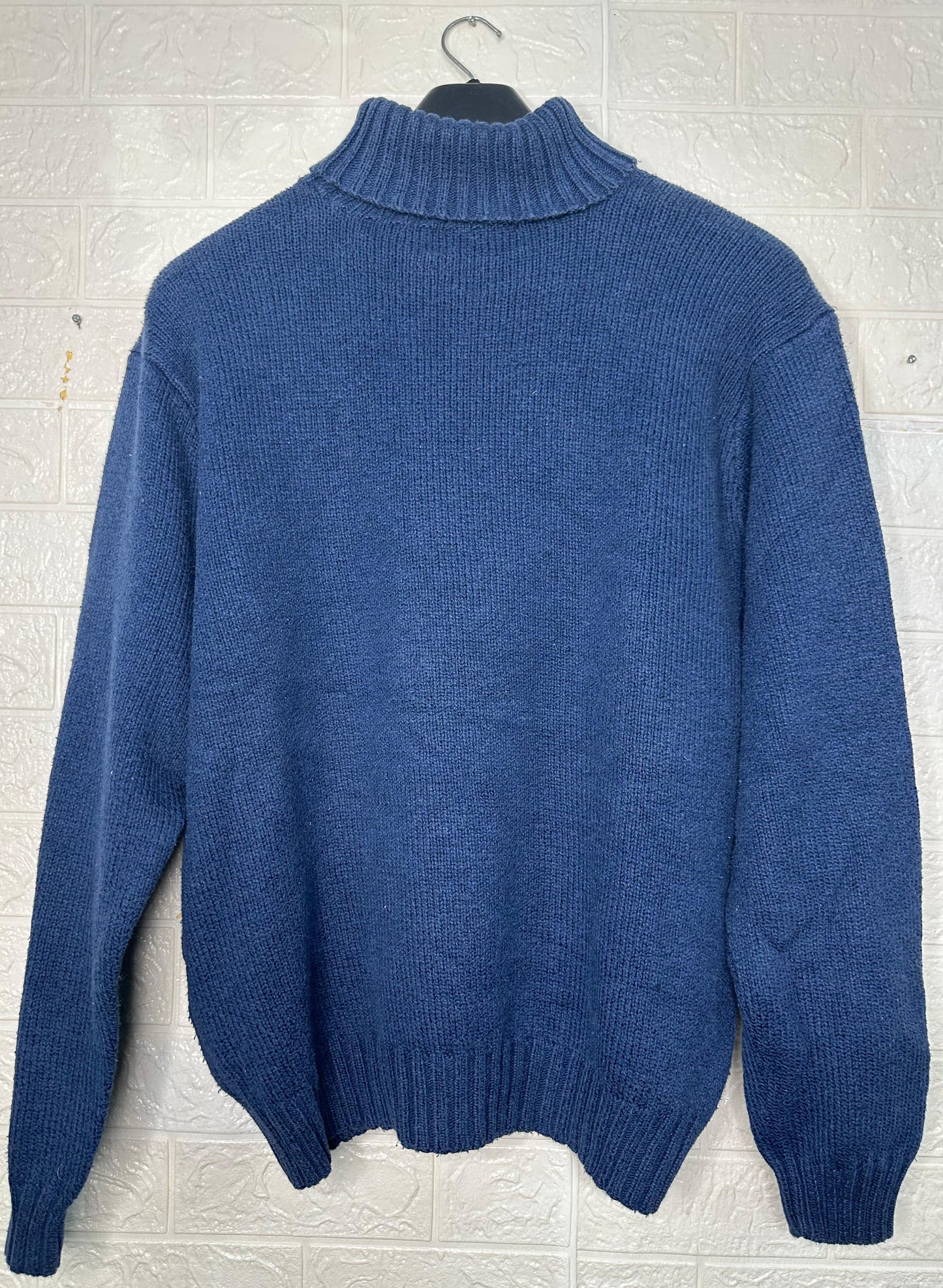 Polo Ralph Lauren Mock Neck Sweater – Blue Knit – Men’s Size XL