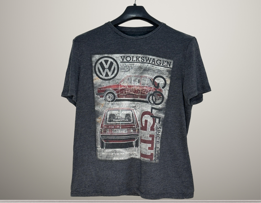 Volkswagen GTI Graphic T-Shirt | Size Small | Classic Car Print Tee | Vintage VW Streetwear | 80s Retro Auto Enthusiast Shirt