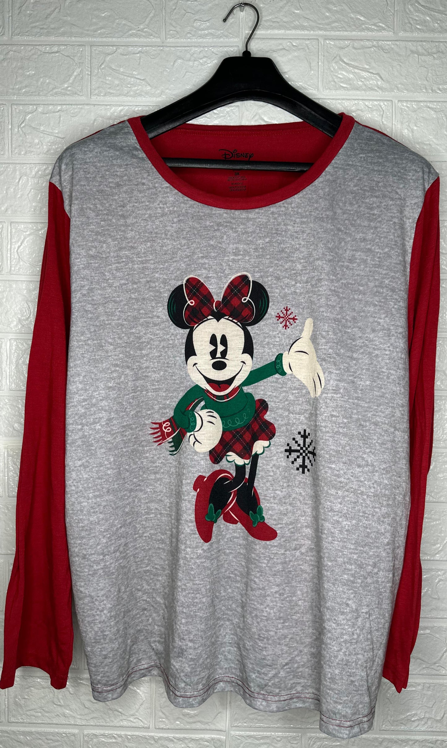 Disney Mickey Mouse 3XL Graphic T-Shirt - Black All-Over Print Tee