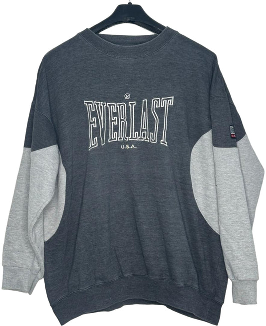 Everlast Men’s Crewneck Sweatshirt | Charcoal & Grey Colorblock | Sizes S–XL