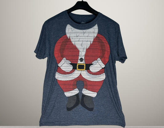 Funny Santa Suit Graphic T-Shirt | Christmas Holiday Tee | Size Large
