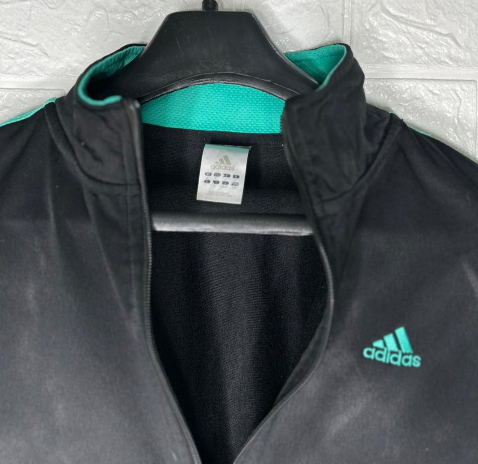 Adidas Black Women’s Sports Jacket – Size L | Full Zip | Athletic Wear
