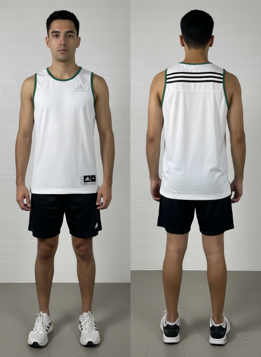 Adidas White Sleeveless Training Tank Top – Size Medium – Athletic Sportswear