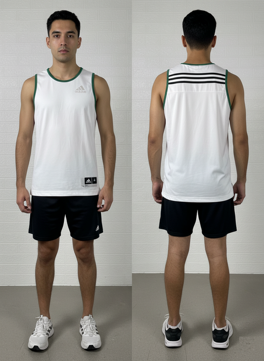 Adidas White Sleeveless Training Tank Top – Size Medium – Athletic Sportswear