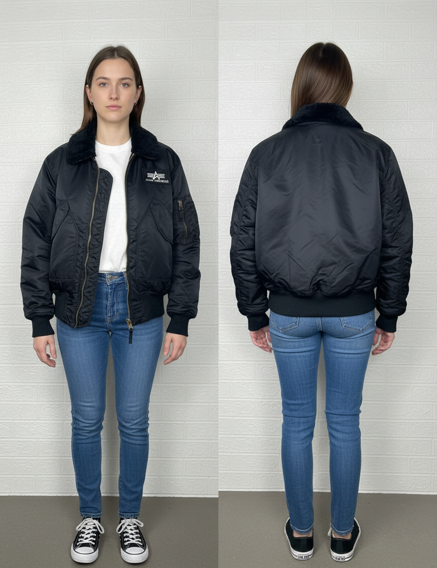 Alpha Industries Men’s Jacket – Black MA-1 Bomber