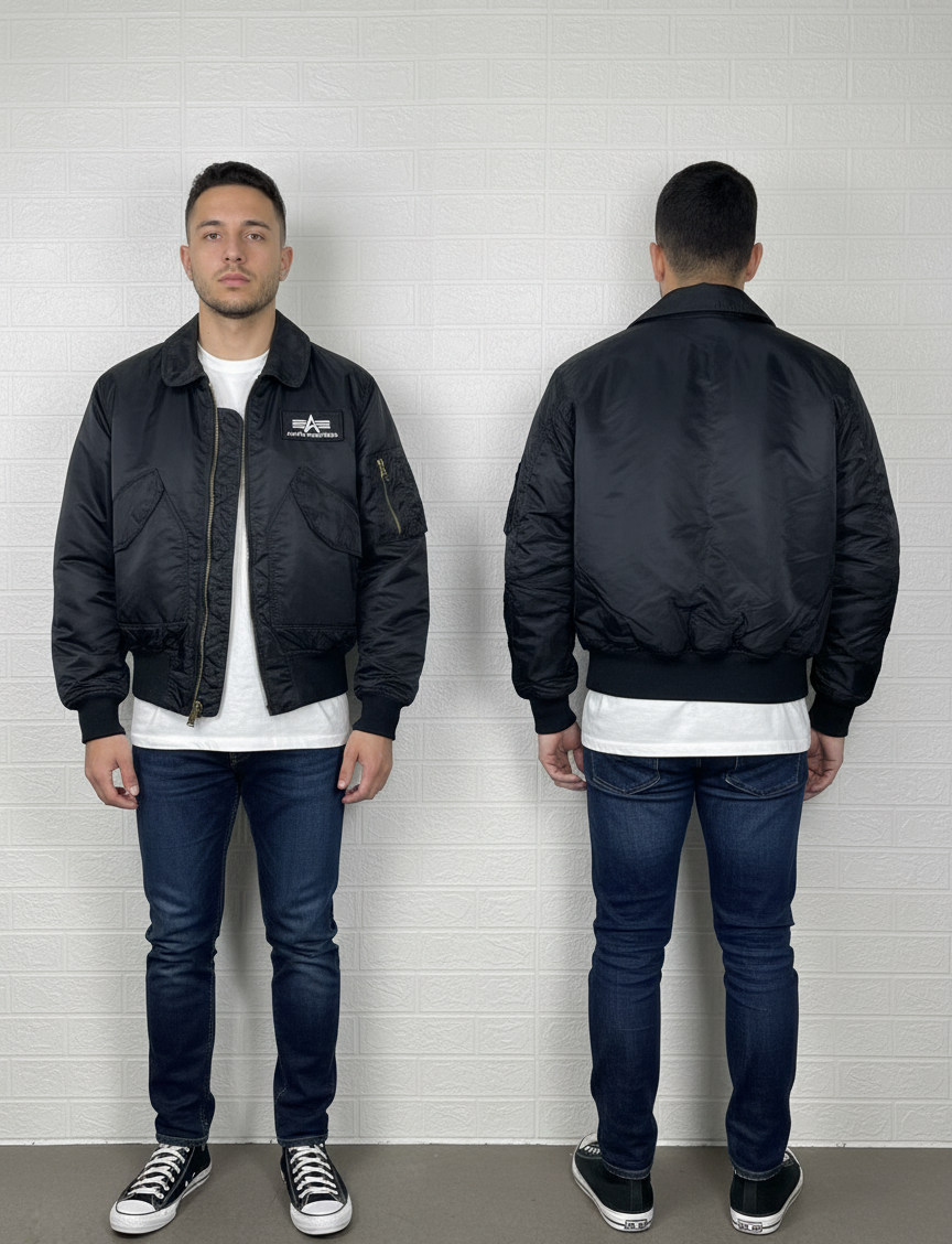 Alpha Industries Men’s Jacket – Black MA-1 Bomber