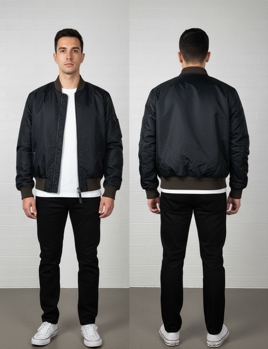 Alpha Industries Men's MA-1 Bomber Jacket – Black, Medium