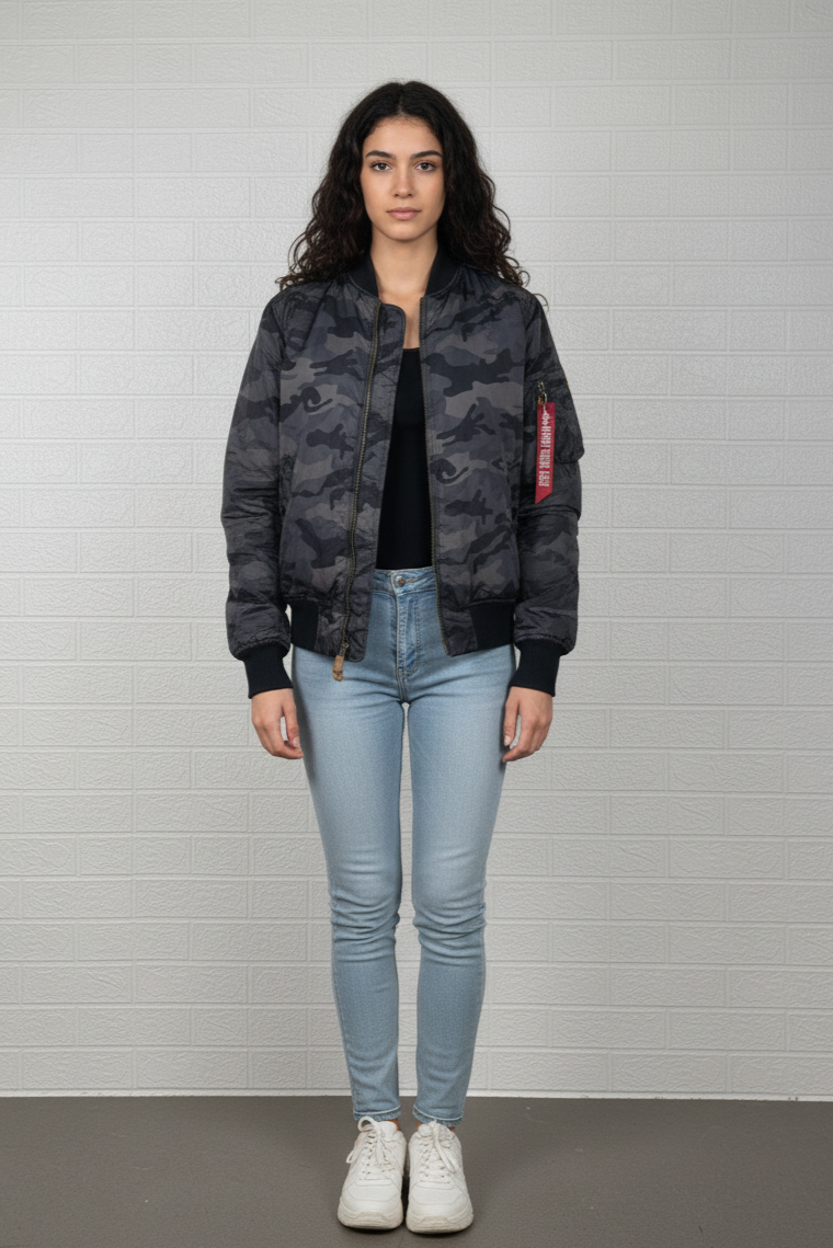 Alpha Industries Men's MA-1 Bomber Jacket – Camouflage, Large