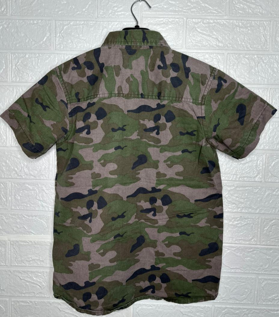 Firetrap Kid’s Shirt – Camo Print Short Sleeve Casual Wear