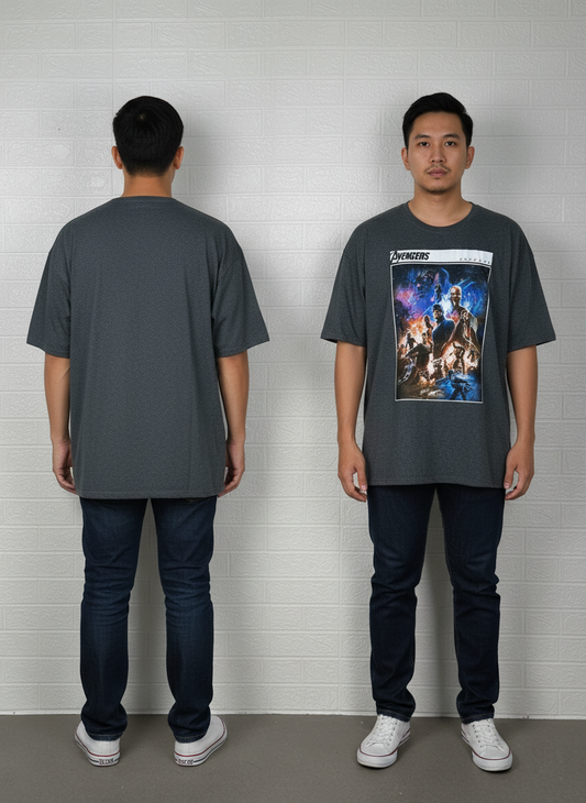 Avengers Endgame Graphic T-Shirt | Marvel Superheroes Tee | Size 3XL
