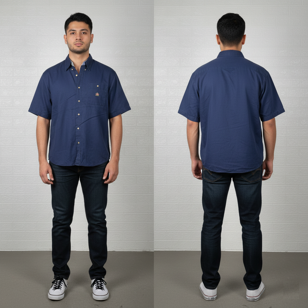 B.B Classics Men’s Shirt – Blue Long Sleeve Casual Wear