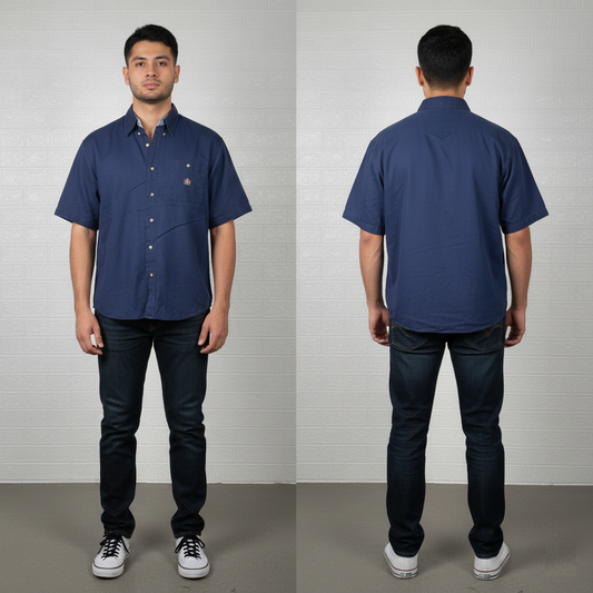 B.B Classics Men’s Shirt – Blue Long Sleeve Casual Wear