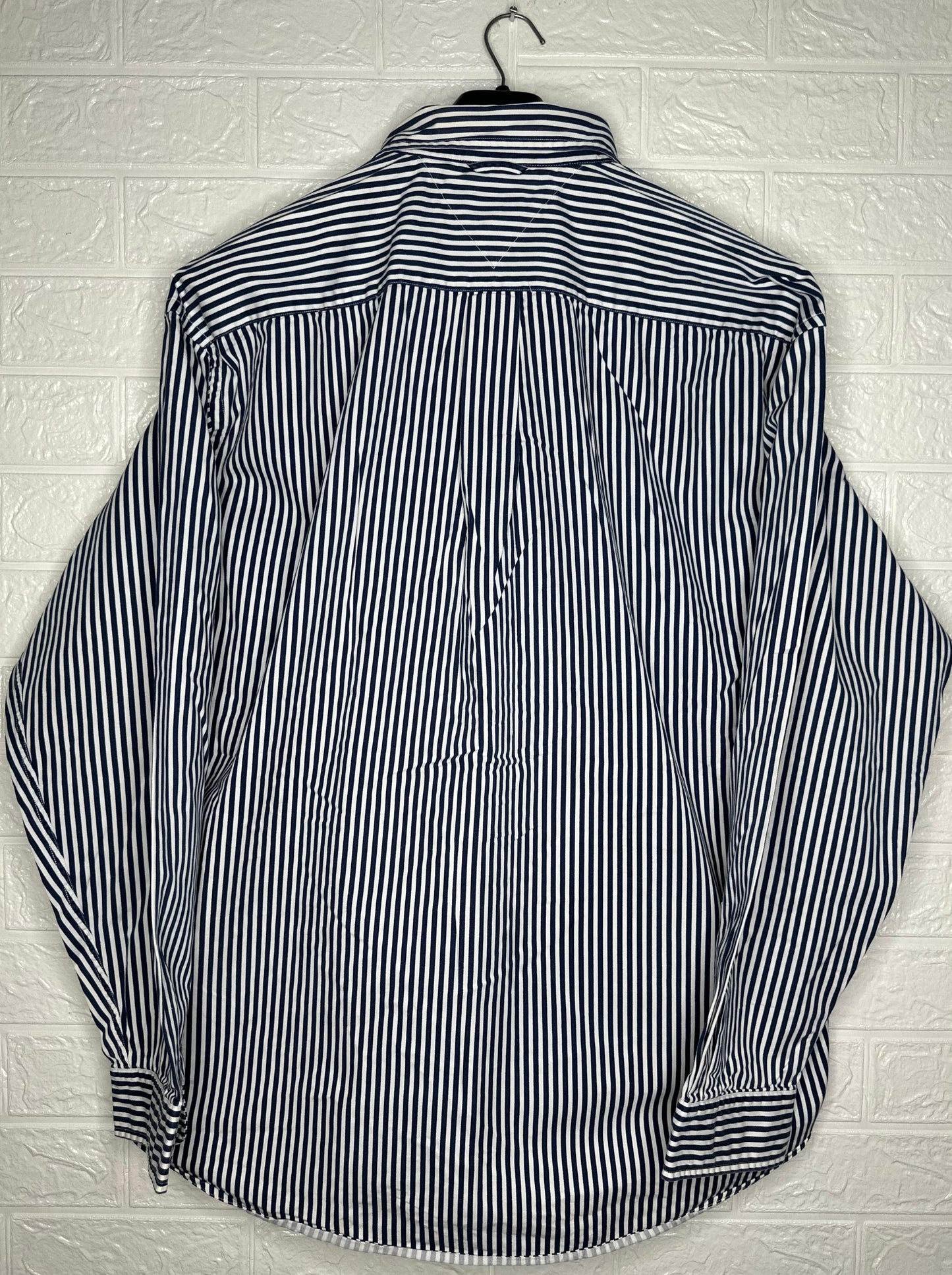 Preloved Tommy Hilfiger Men’s Black & White Checked Shirt – Custom Fit, Size XL