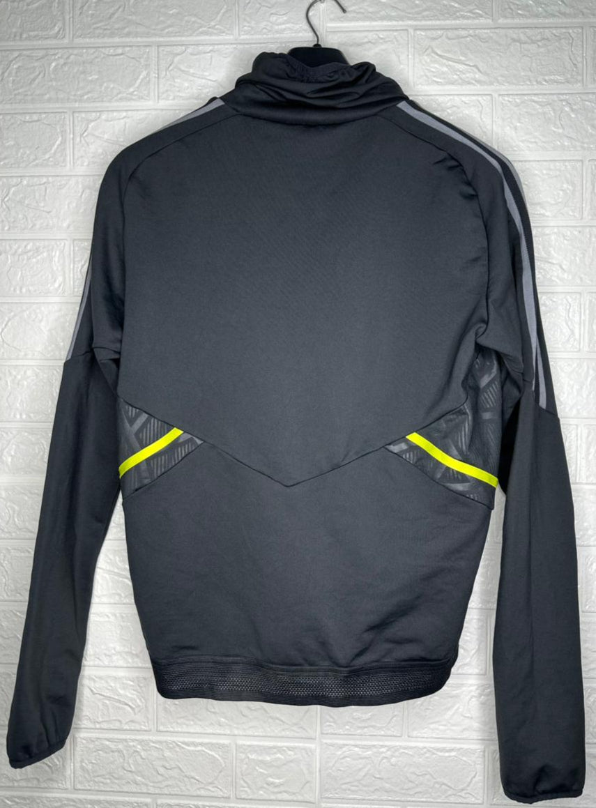 Adidas Cold.RDY Training Jacket Men’s Medium Black Grey Neon Yellow Athletic Hoodie