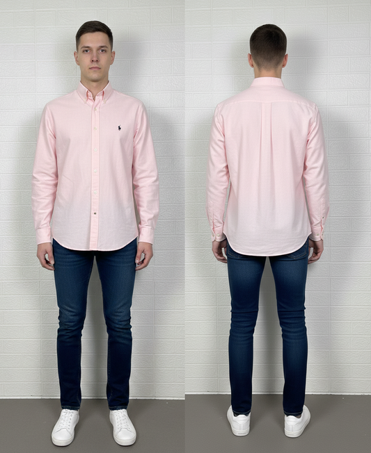 Brooks Brothers Original Polo Dress Shirt | Solid Light Pink | Size Medium 15½-34