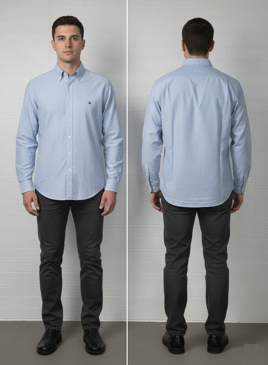 Brooks Brothers Regent Oxford Shirt | Light Blue Button-Down | Size XXL