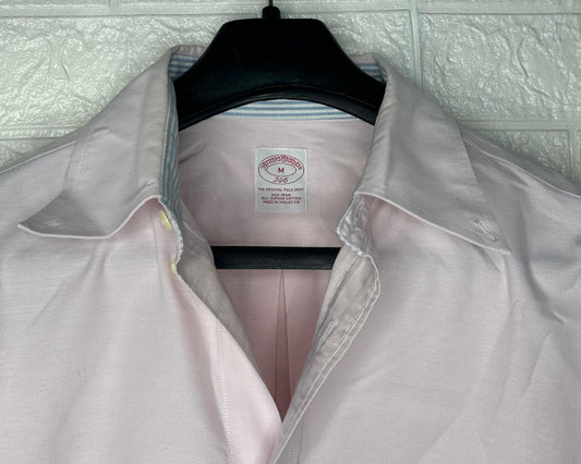 Brooks Brothers Original Polo Dress Shirt | Solid Light Pink | Size Medium 15½-34