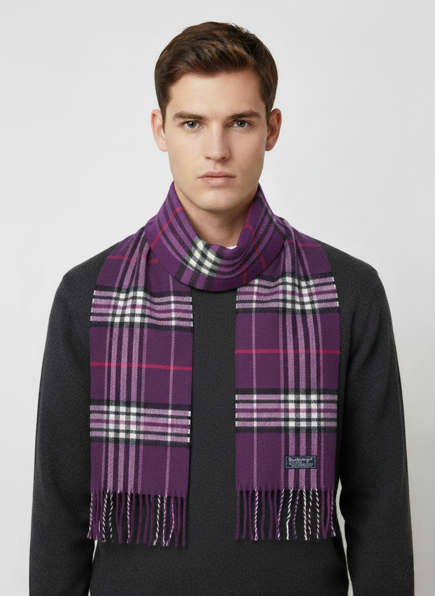 Burberry Classic Checkered Muffler - Camel, Black, and White Scarf