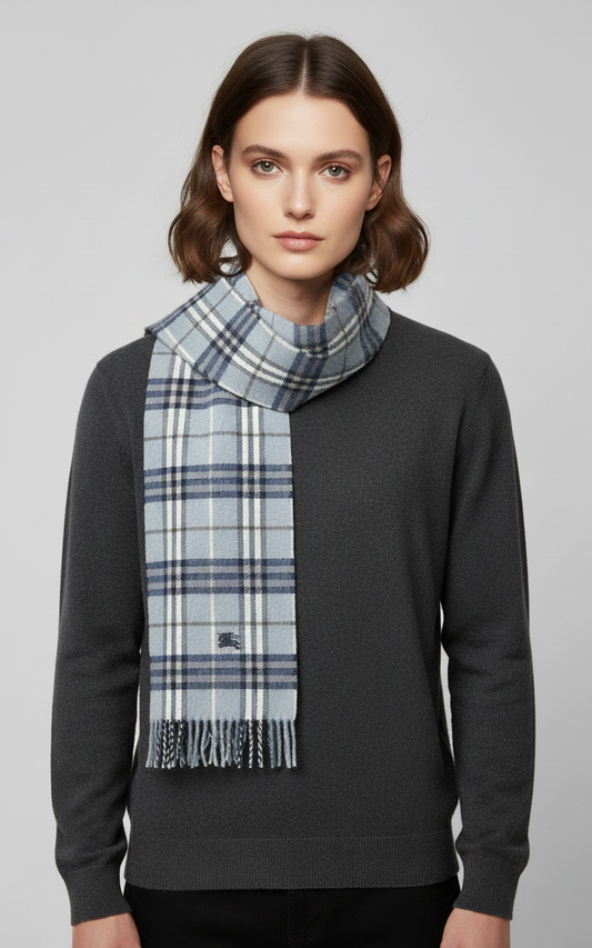 Burberrys Check Scarf  100% Pure Cashmere Scarf –  Classic Check