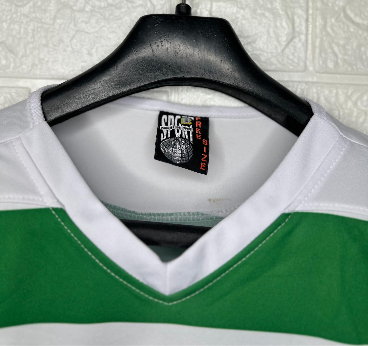 Celtic FC Carling Sponsor Jersey – Green & White Hoops – Free Size
