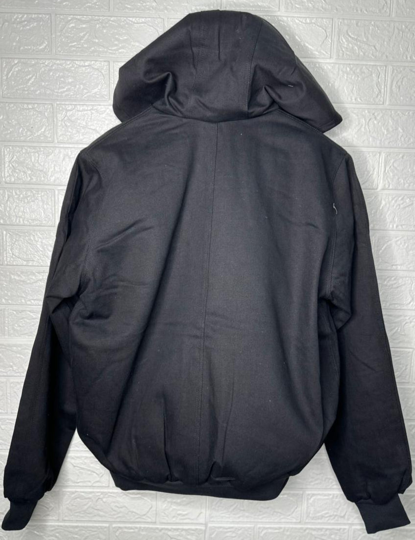 Carhartt Men’s Jacket – Black Quilted Full-Zip Hoodie